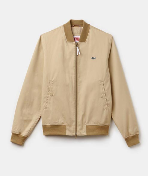 Lacoste Camel Cotton Sarga Jacket