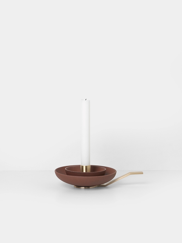 Ferm Living Rust Brown Around Candle Holder