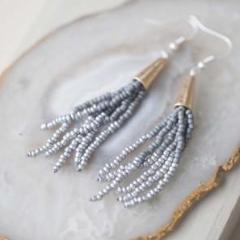 Tutti & Co Bead Tassel Drop Earrings