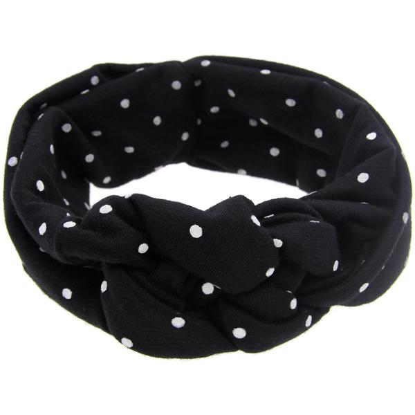 Little Indians Headband Dots Black And White