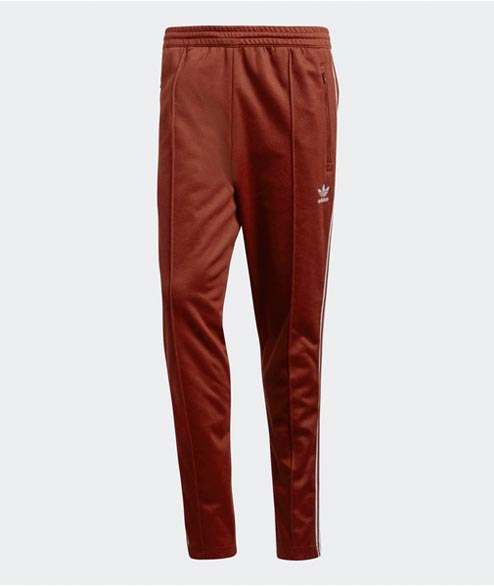 Adidas Originals Rust Red Cotton Beckenbauer Track Pant