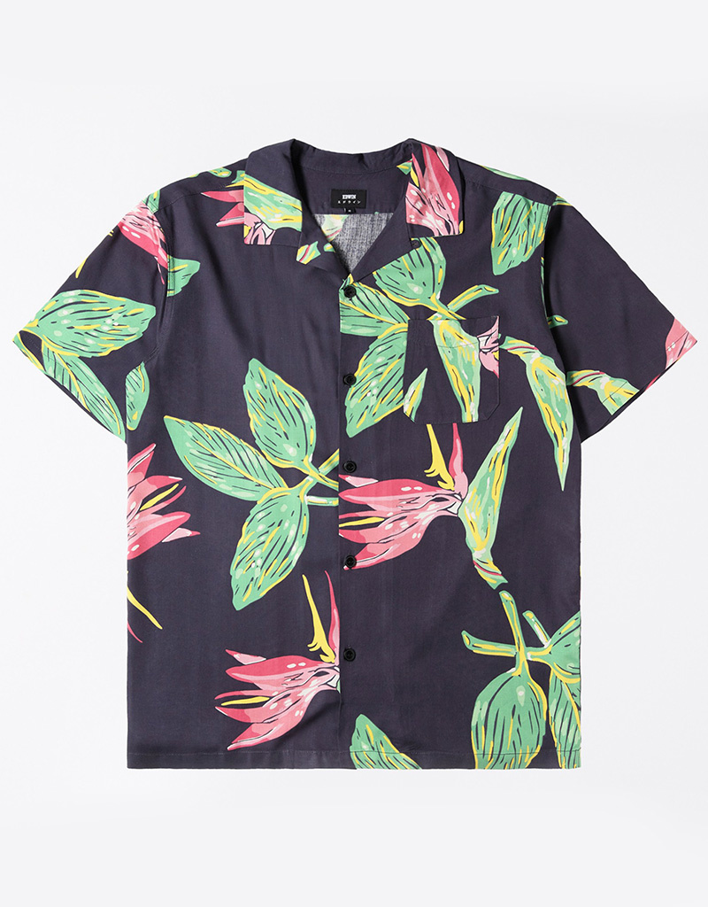 Edwin Ebony Viscose Birds of Paradise Resort Shirt