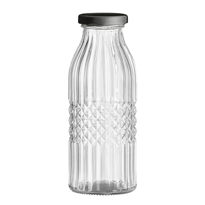 Bloomingville Clear Glass Bottle with Lid Set of 2