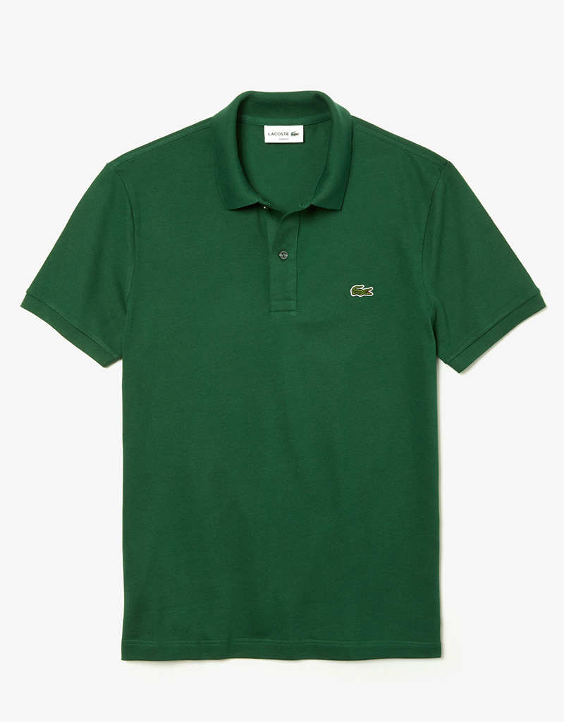 Lacoste Green Cotton Slim Fit Polo Shirt