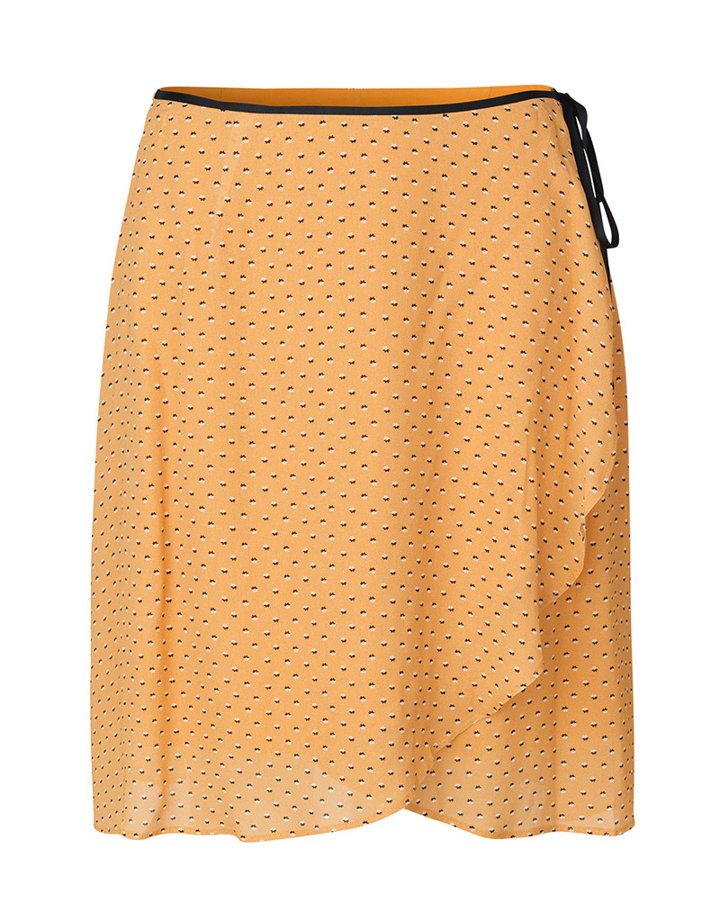 Storm & Marie Yellow Viscose All Over Print Aileen Skirt