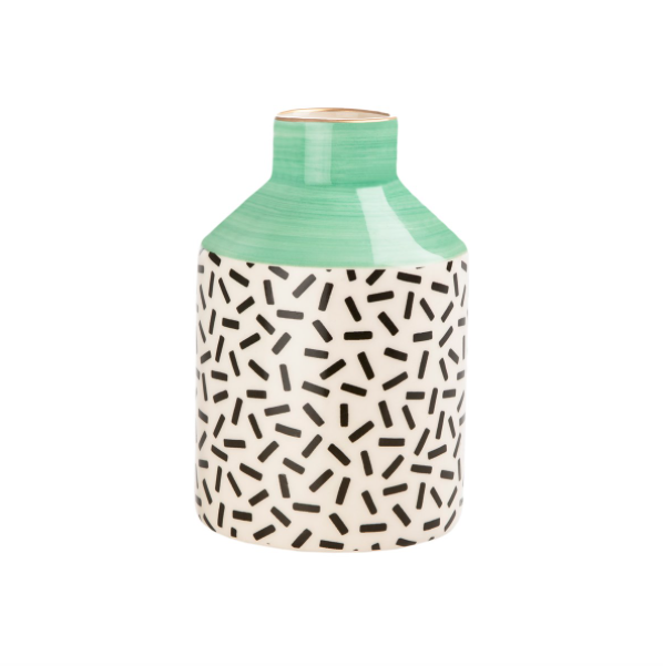 Sass & Belle  Pastel Green Pattern Vase