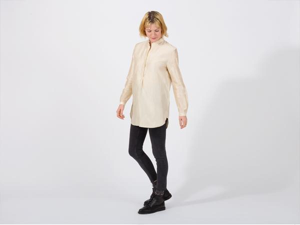 Folkdays Beige Sothy Silk Blouse 