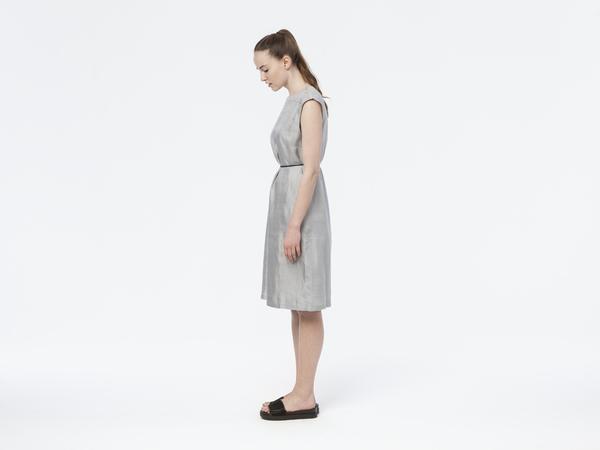 Folkdays Vanntha Silk Dress Silver Grey