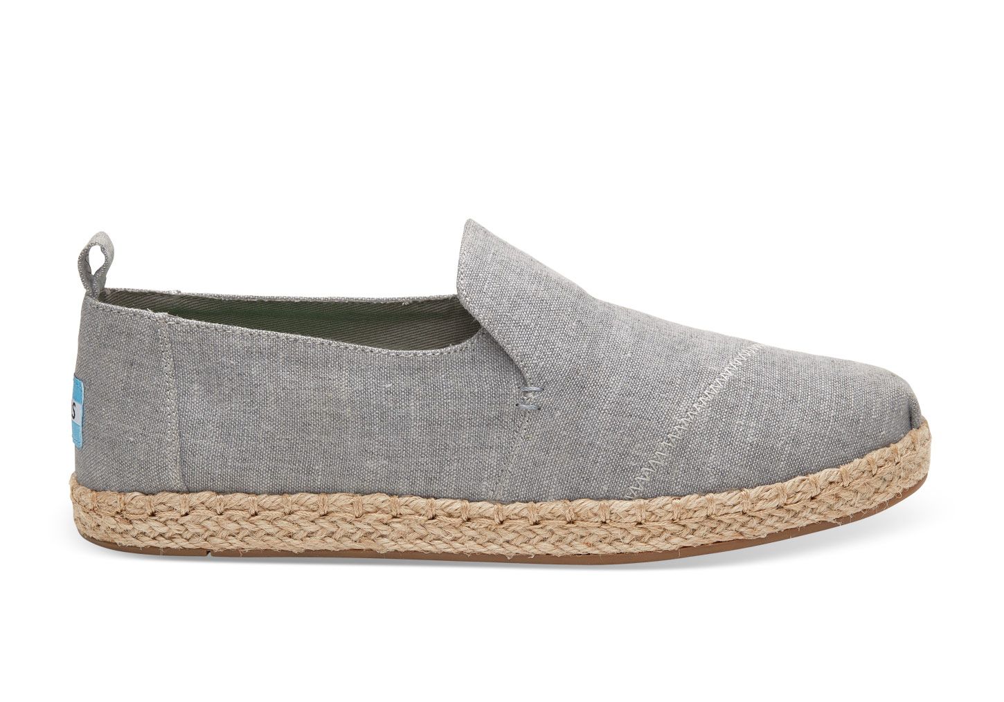 toms drizzle grey slub chambray