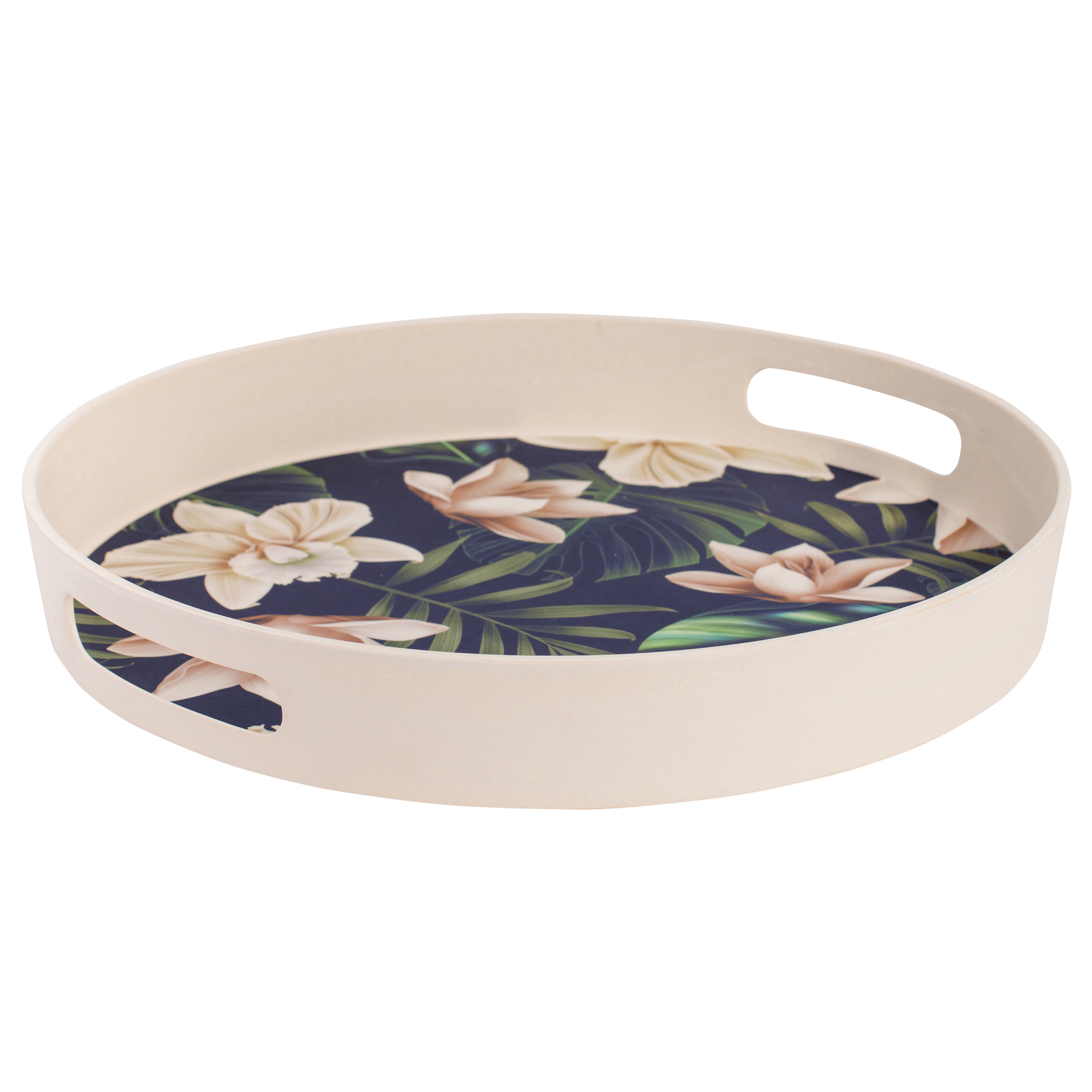 Navigate Paradise Flowers Bamboo Tray