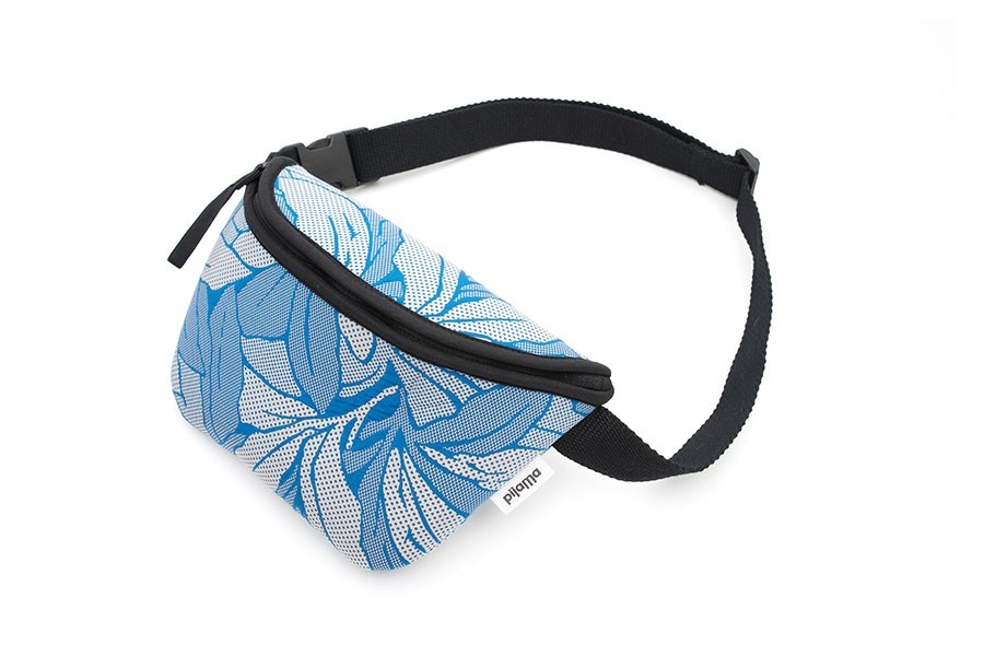 Pijama Bum Bag/Chest Bag with Adjustable Strap in Blue Flower Print