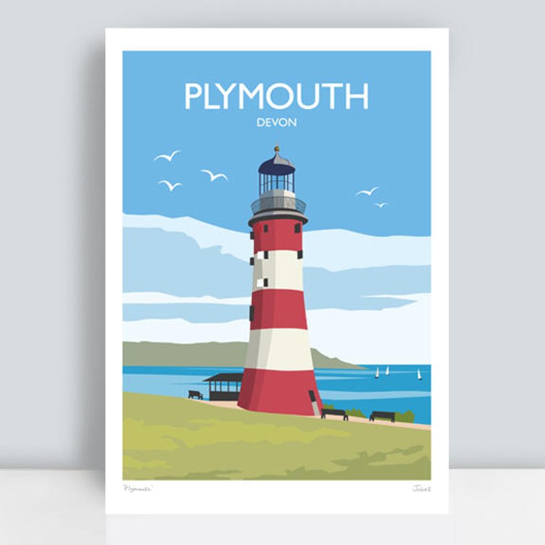 Julia S Illustrations Plymouth Print