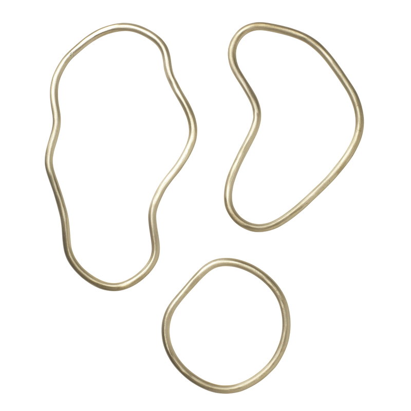 Ferm Living Pond Trivet Set of 3 Brass 