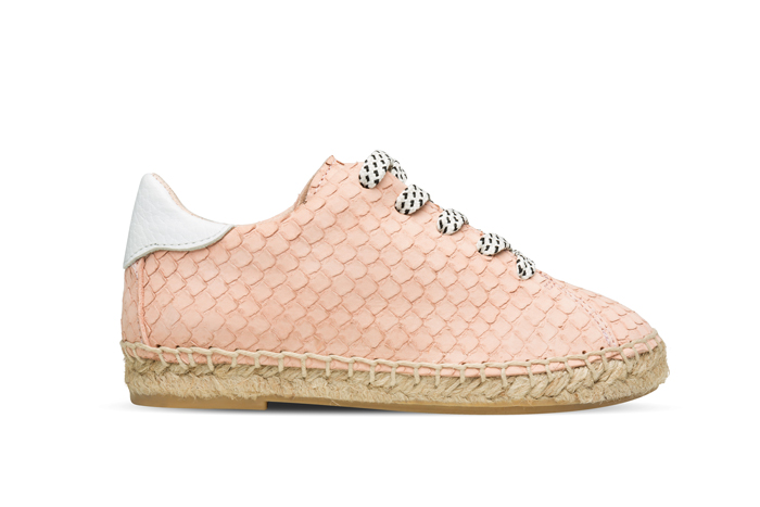 Maison Mangostan Pale Rose Nubuck Python Shoes