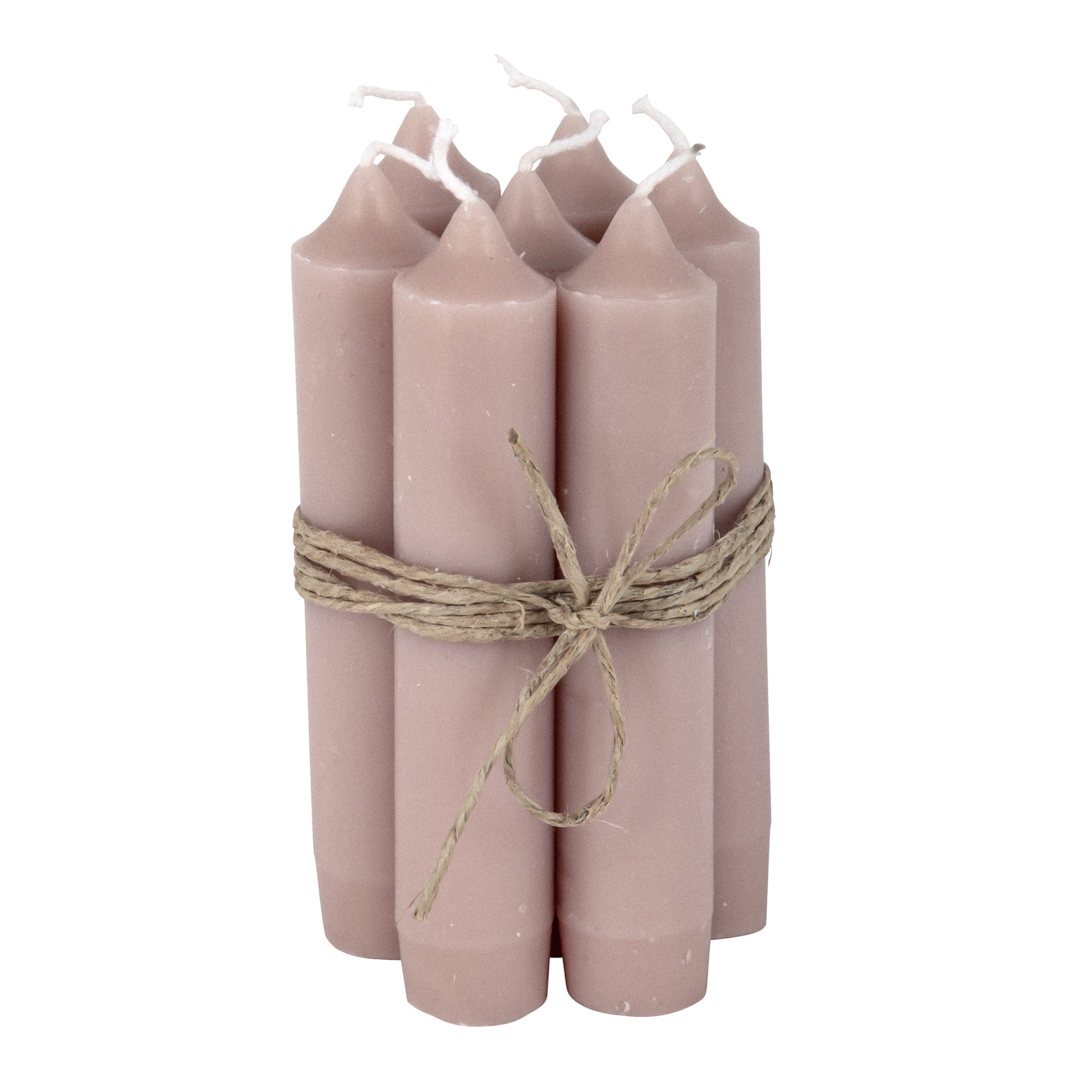 Ib Laursen Set of 10 Dusty Pink Short Dinner Candle