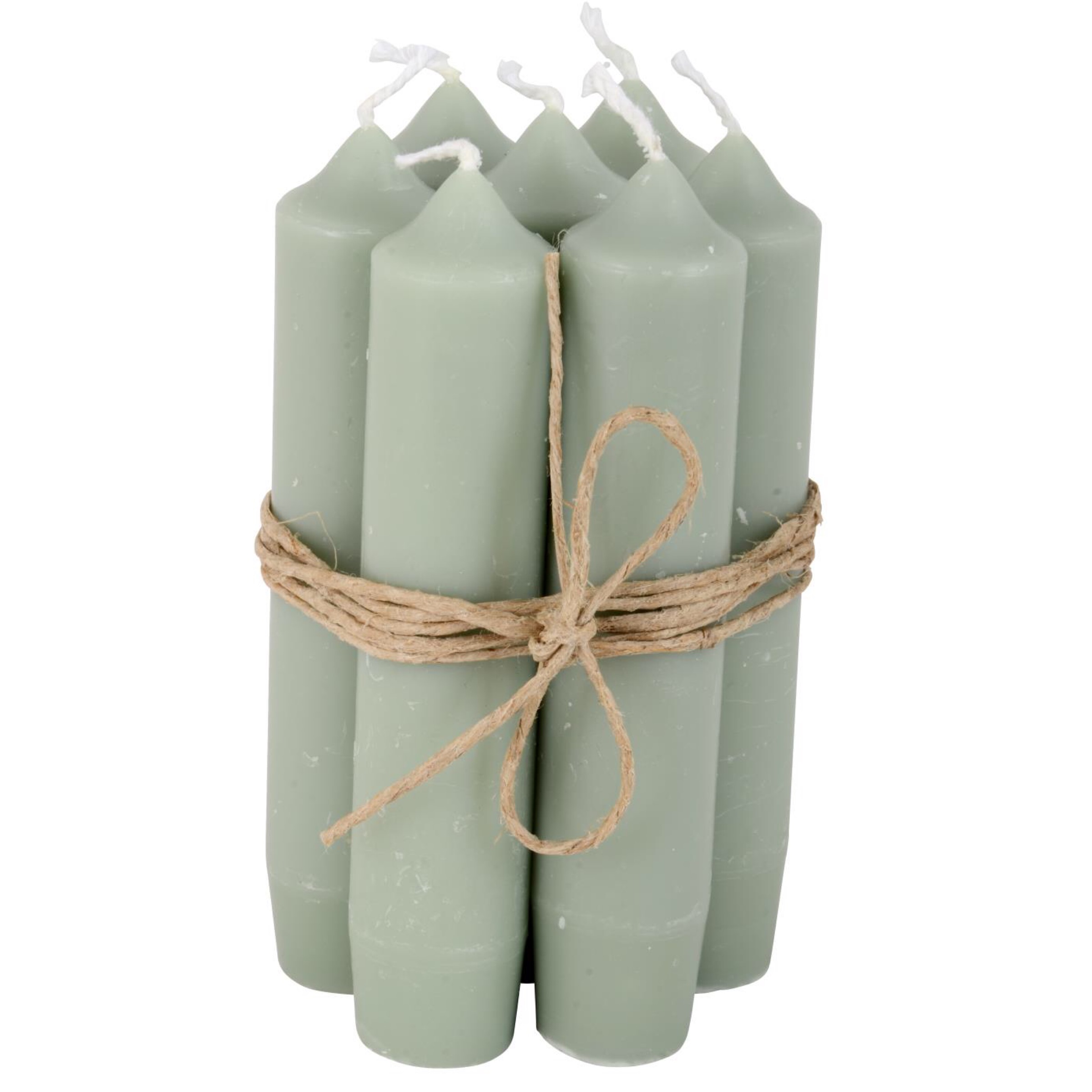 Ib Laursen Dusty Green Short Dinner Candle – Set of 10