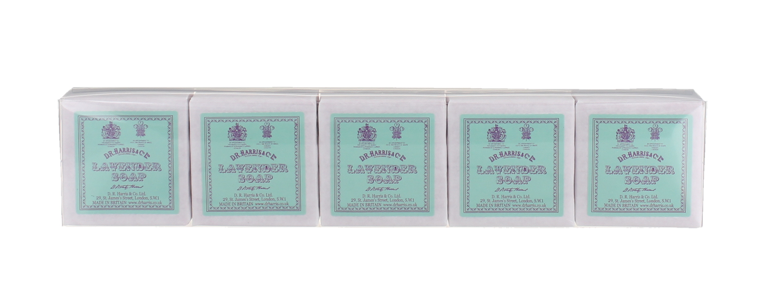 D. R. Harris Lavender Guest Soaps 5 x 40g Pack