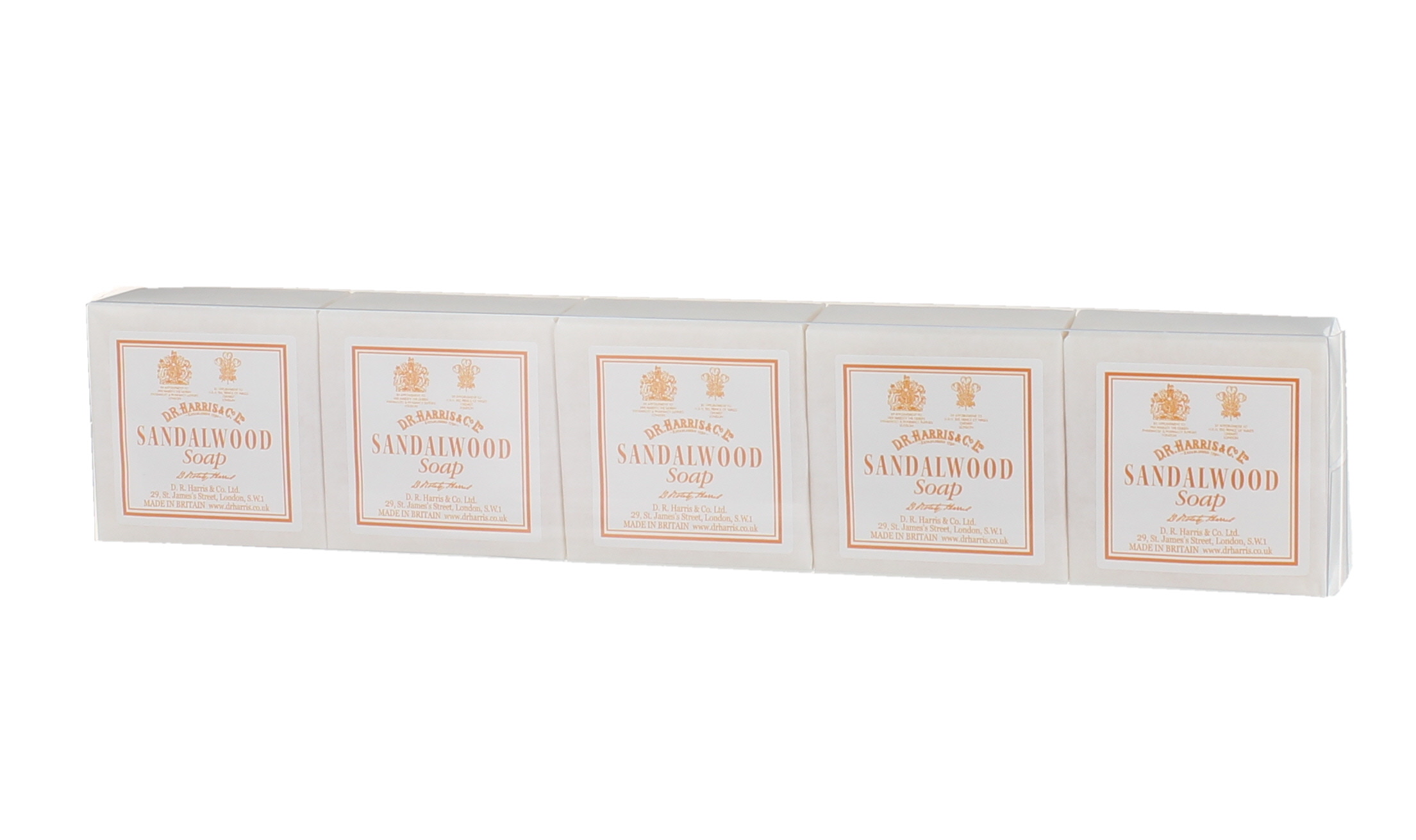 D. R. Harris Sandalwood Guest Soaps 5 x 40g Pack