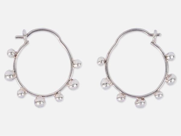 Folkdays Bubble Hoops Silver Big