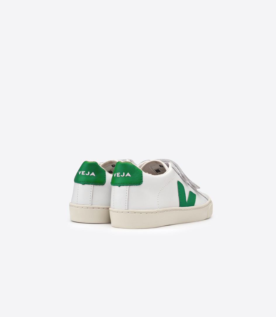 veja esplar leather white emeraude