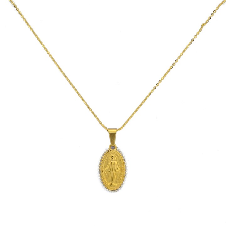 Nilu Gold Pendant Sterling Silver Maria Necklace