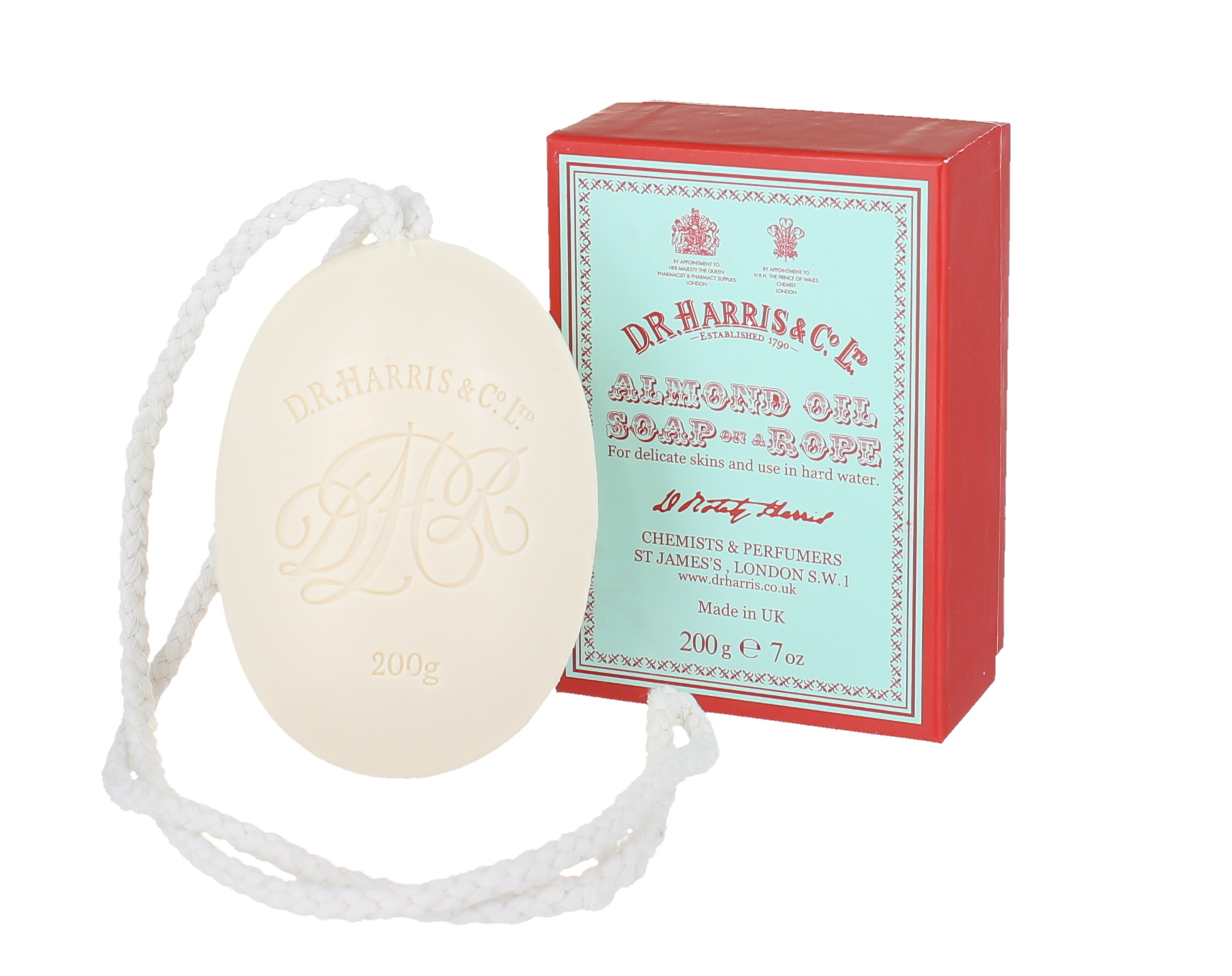 D. R. Harris Almond Oil Soap on a Rope 200g