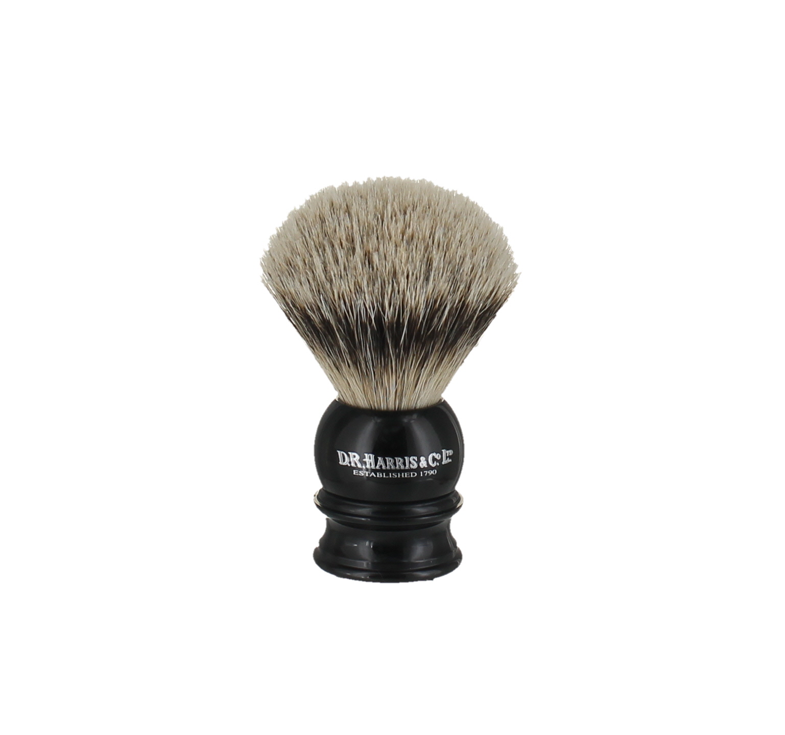 D. R. Harris E1 Silver Tip Shaving Brush - Ebony 