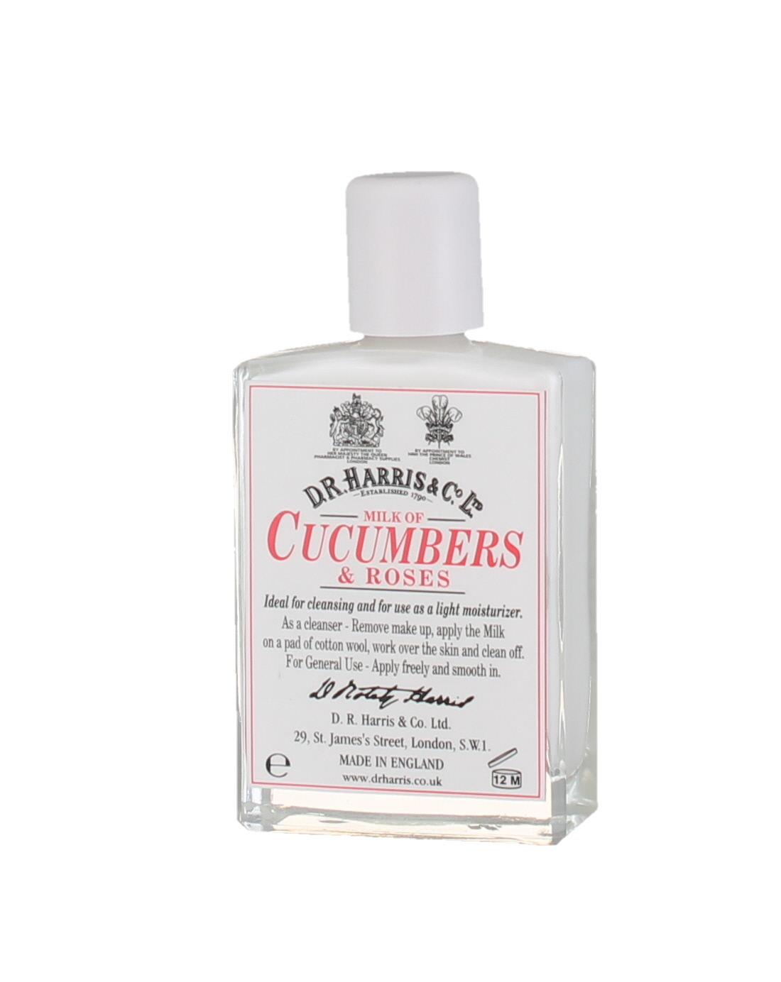 D. R. Harris 30ml Milk of Cucumber & Roses Lotion