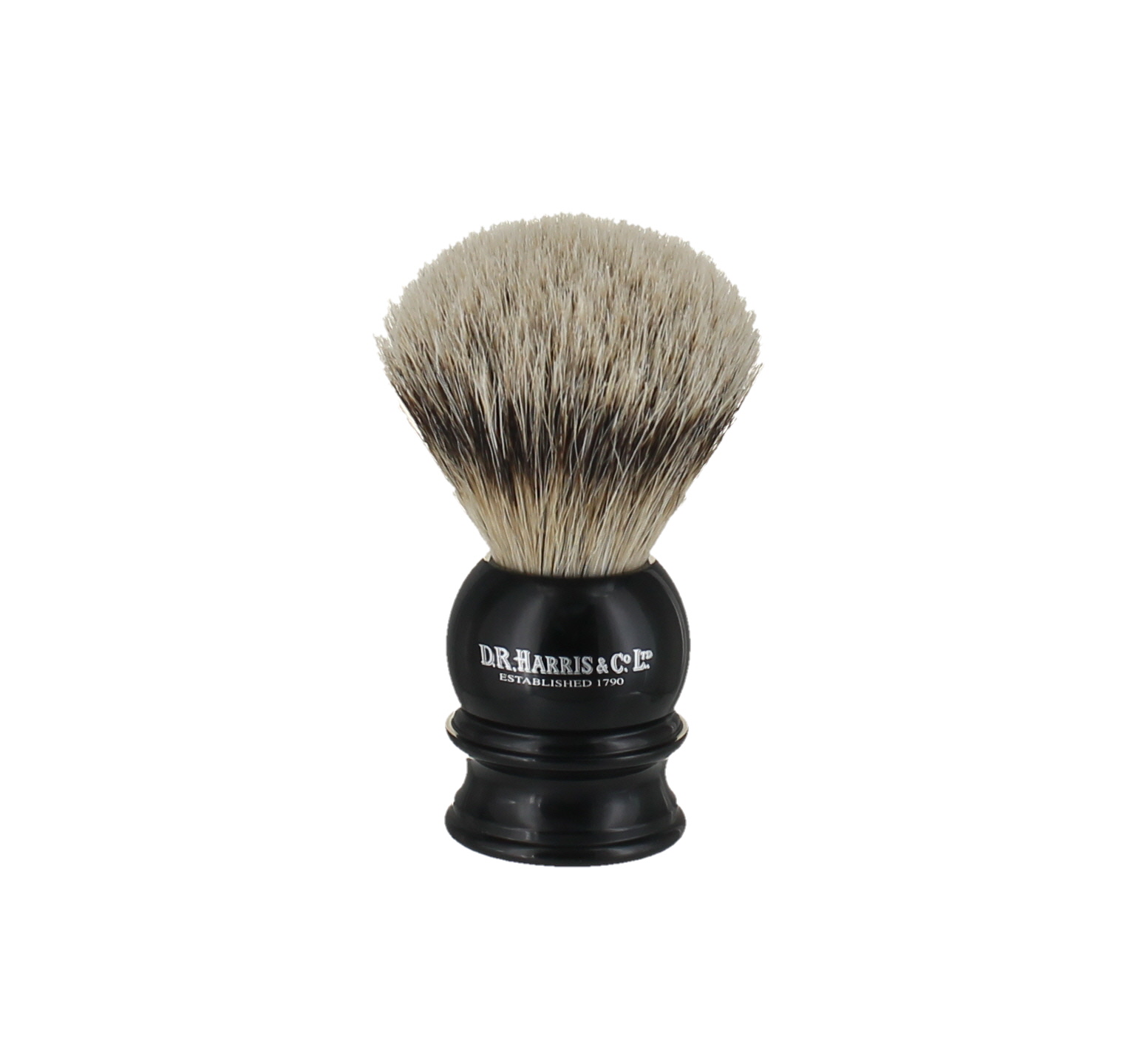 D. R. Harris E2 Silver Tip Badger Shaving Brush - Ebony 