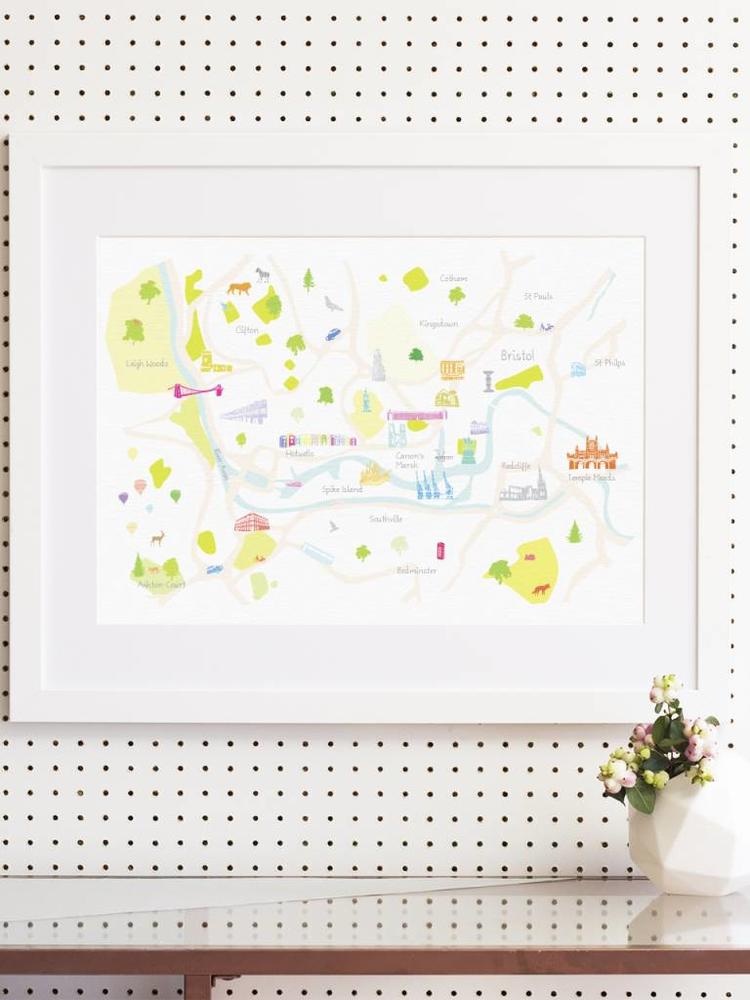 Holly Francesca Map of Bristol A4 Print