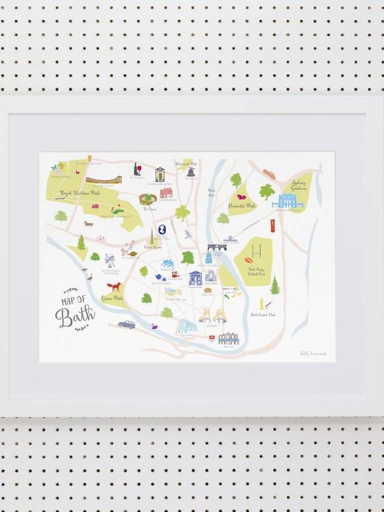 Holly Francesca Map of Bath - A3 Print
