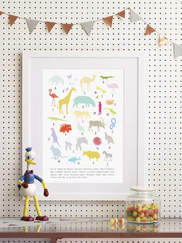 Holly Francesca  A-Z of London Zoo - A4 Print