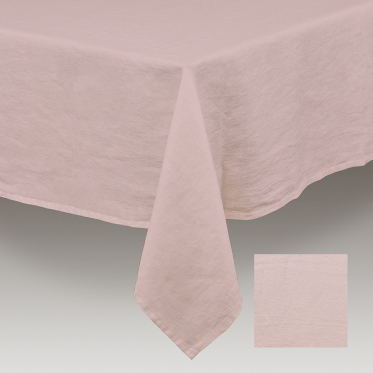 Simla Table cover linen stonewash dusty pink