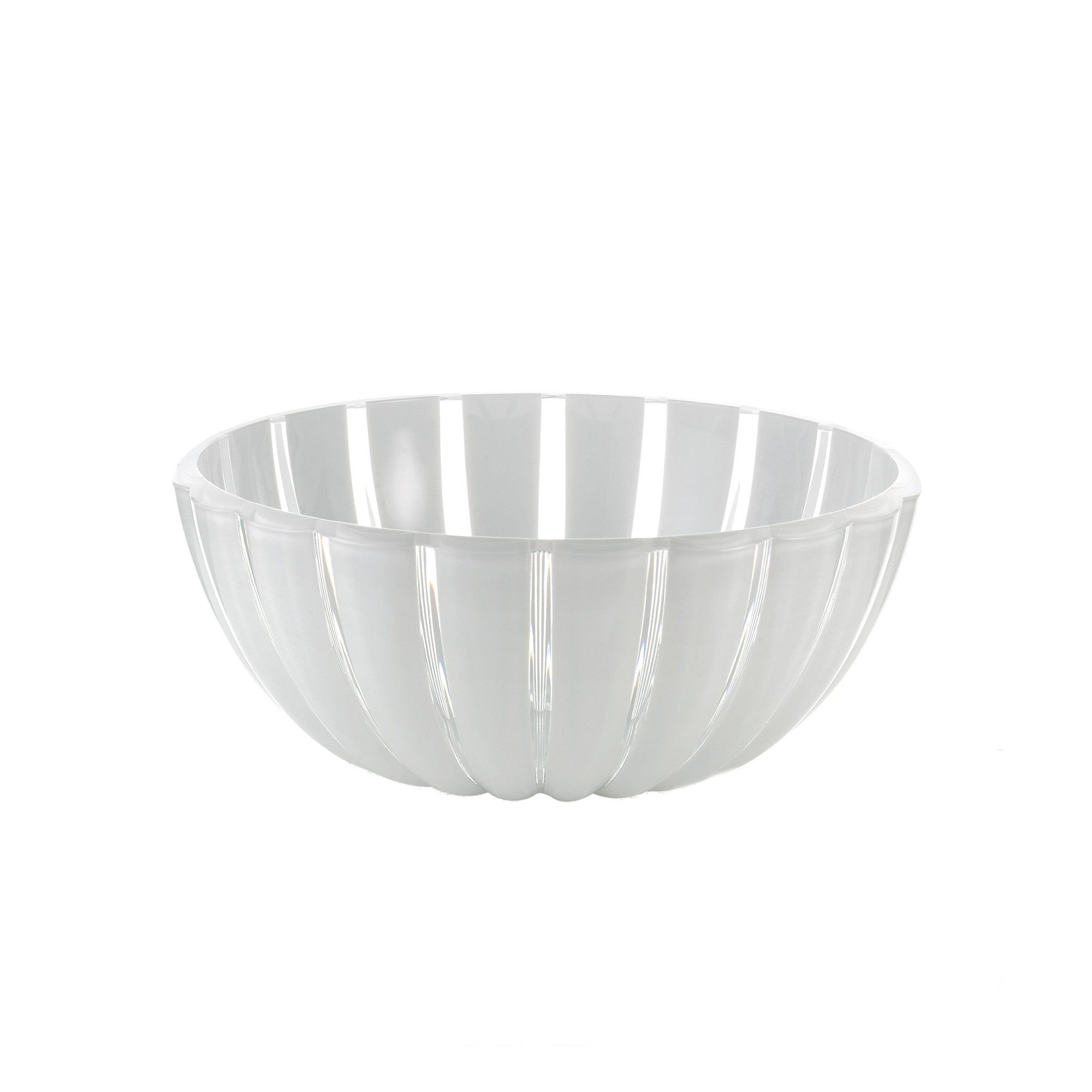 Guzzini 25cm White and Clear Acrylic Grace Bowl