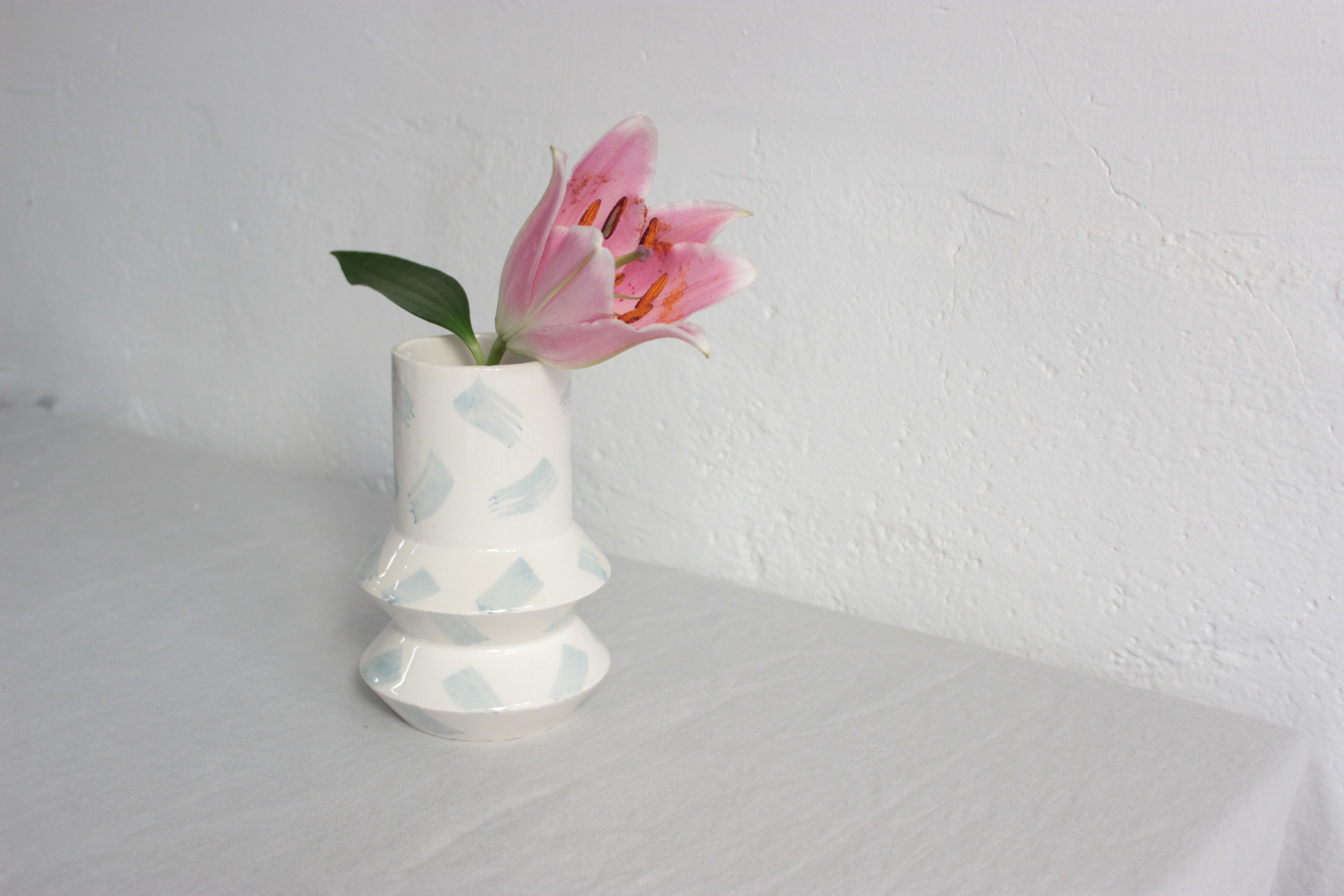 White Geo Vase