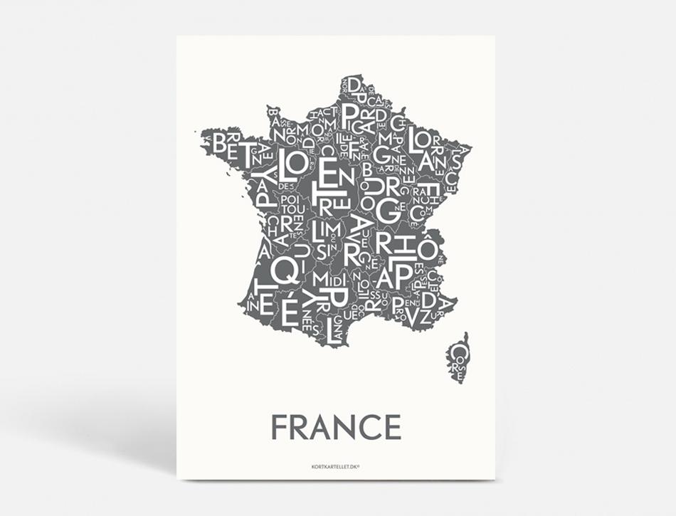 Kortkartellet Poster France 50x70 CM