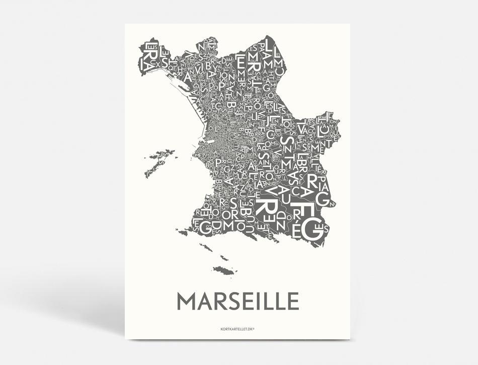 Kortkartellet Poster Marseille A5