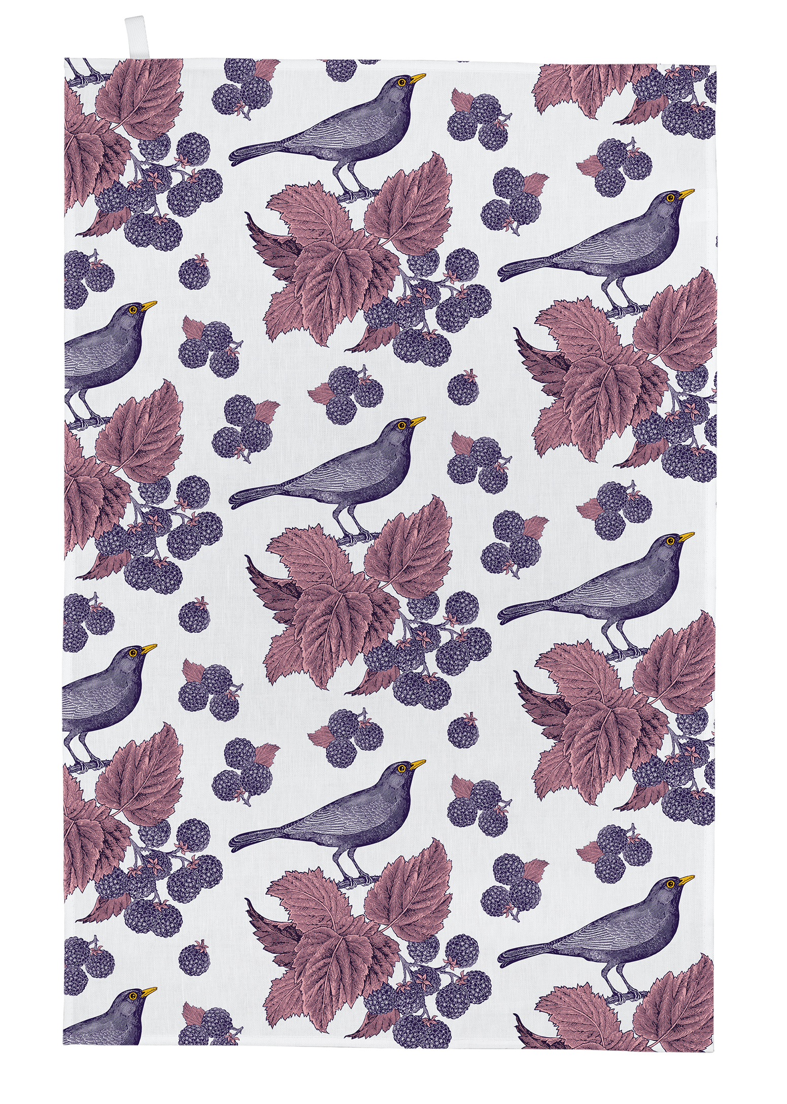 Thornback & Peel Blackbird and Bramble Tea Towel