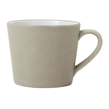 Nordal 10cm Beige and White Stoneware Cup