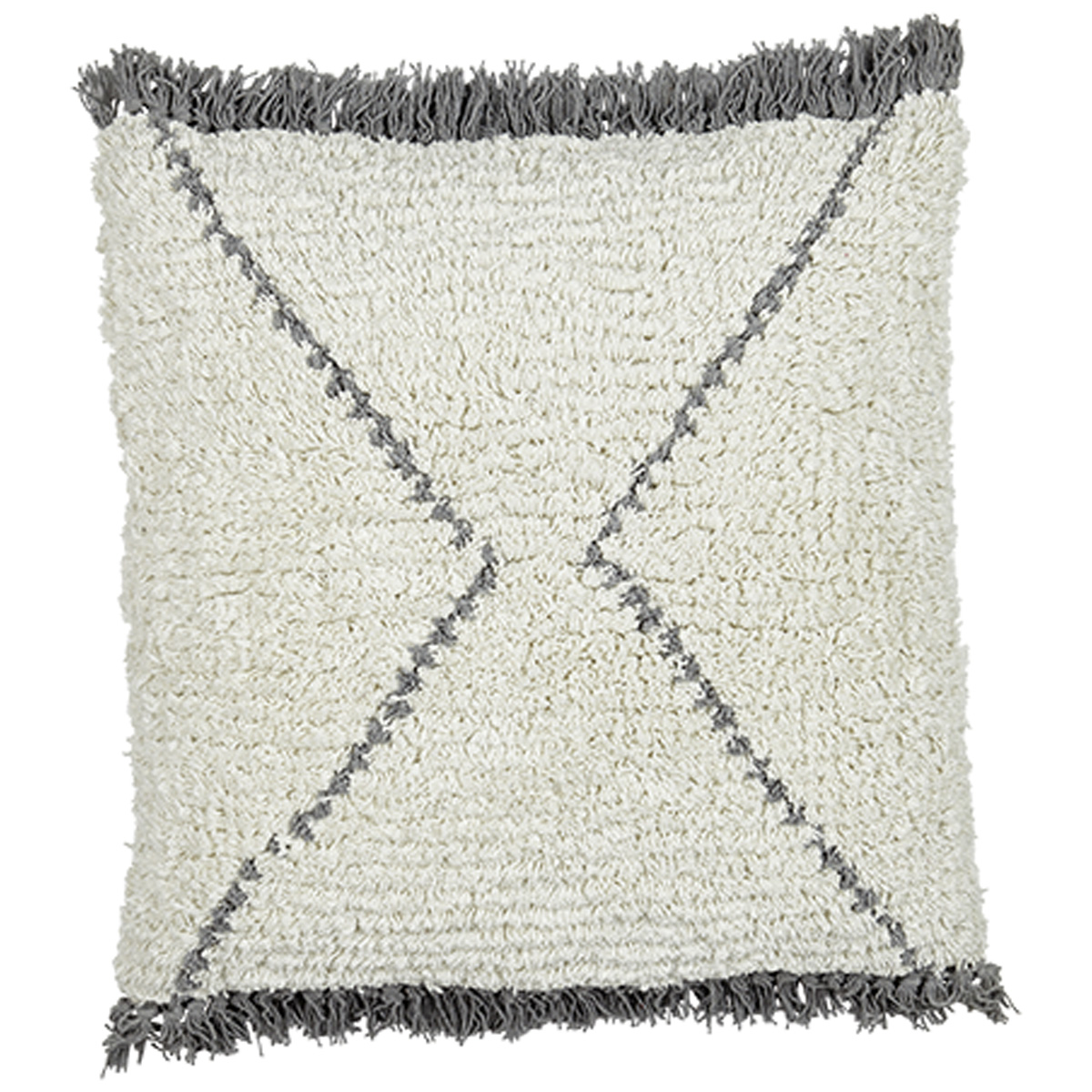 Liv Interior Ecru Cotton Kasbah Washable Cushion with Filling