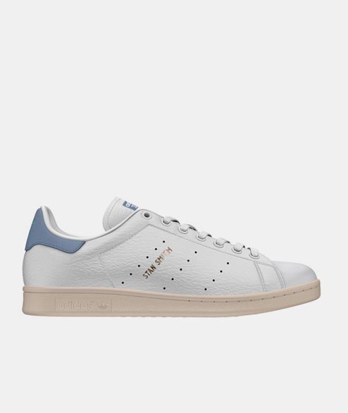 Adidas Originals Cloud White Tactile Blue Leather Stan Smith