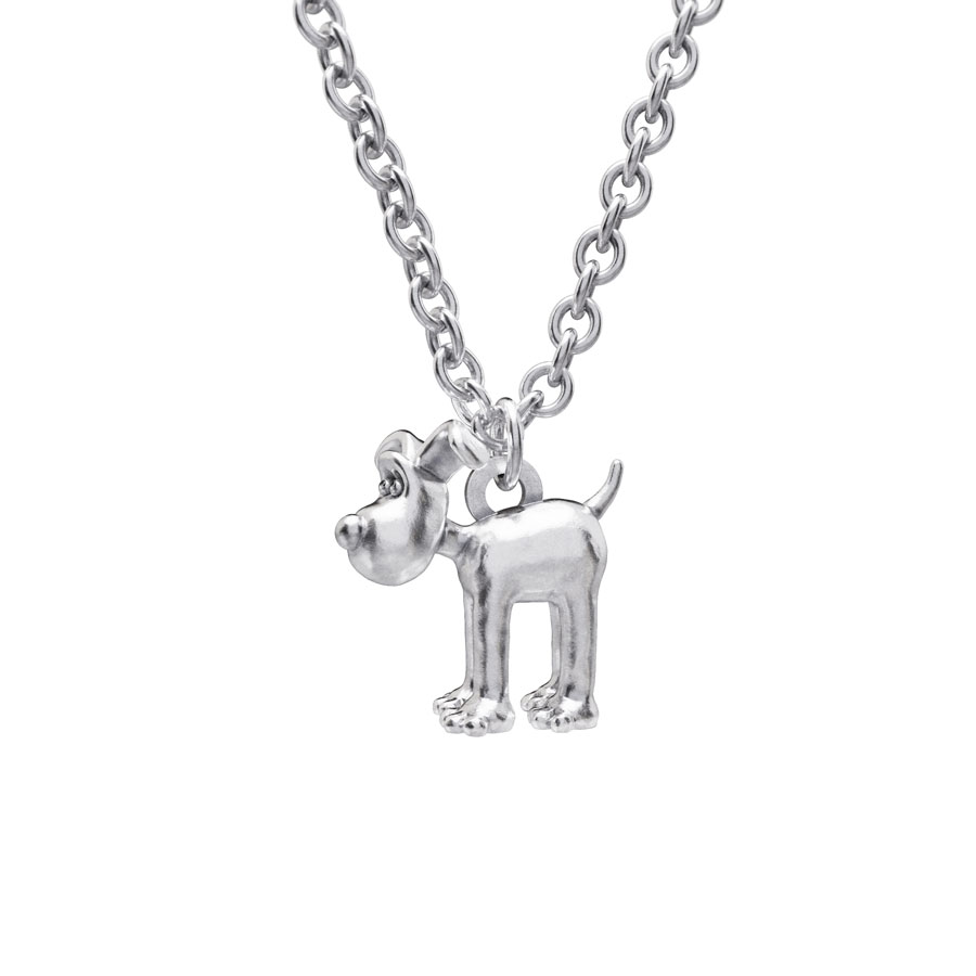 LICENSED TO CHARM Wallace & Gromit - Sterling Silver Standing Gromit Necklace Set