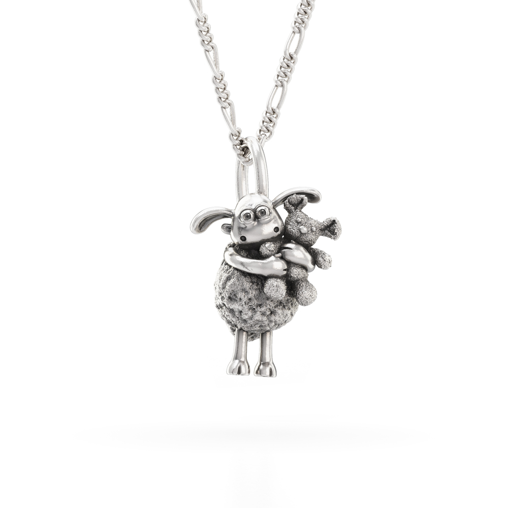 LICENSED TO CHARM Shaun The Sheep Timmy & Teddy Necklace