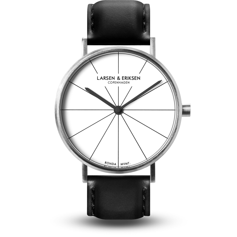 Larsen & Eriksen Silver White Black 41 mm Absalon Watch