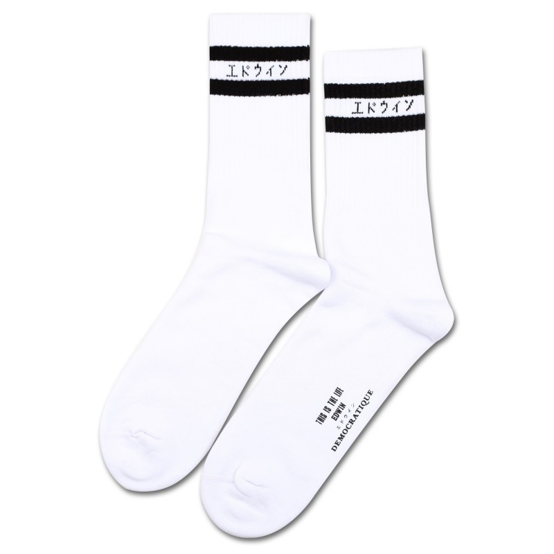 Edwin Democratique Socks - White