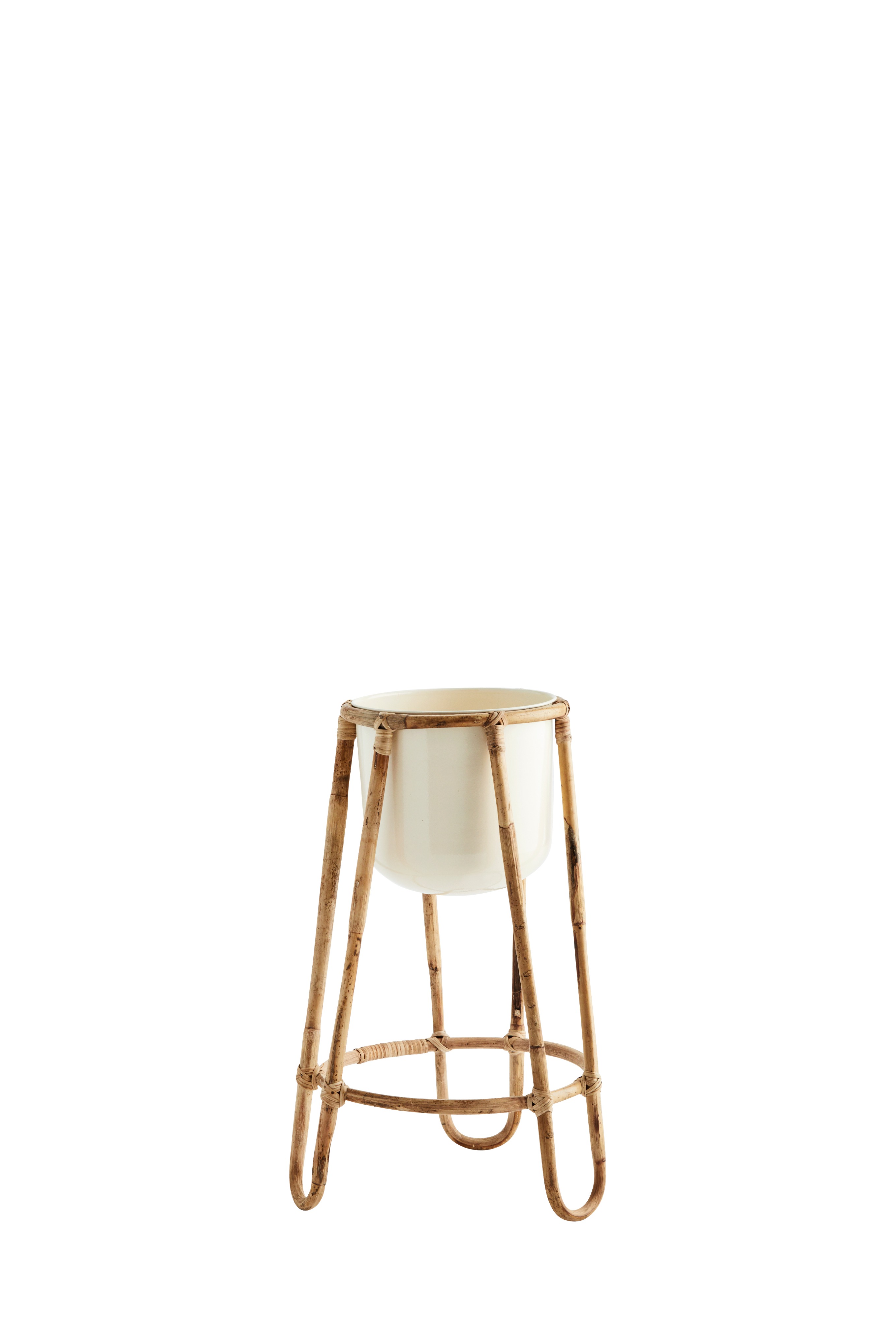 Madam Stoltz Cream Bamboo Flower Stand