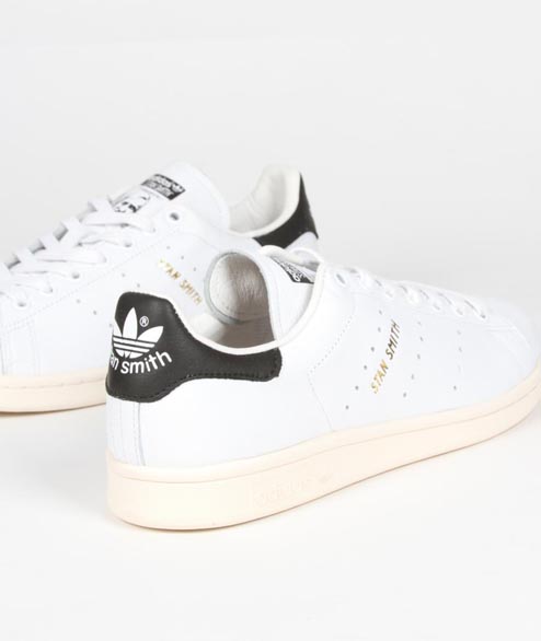Adidas Originals White Black Leather Stan Smith Shoes