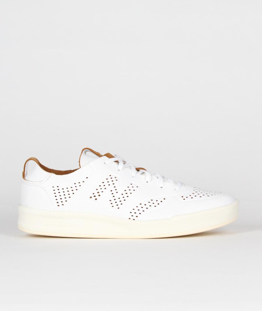 New Balance White Leather Tan CRT300 DQ Shoes