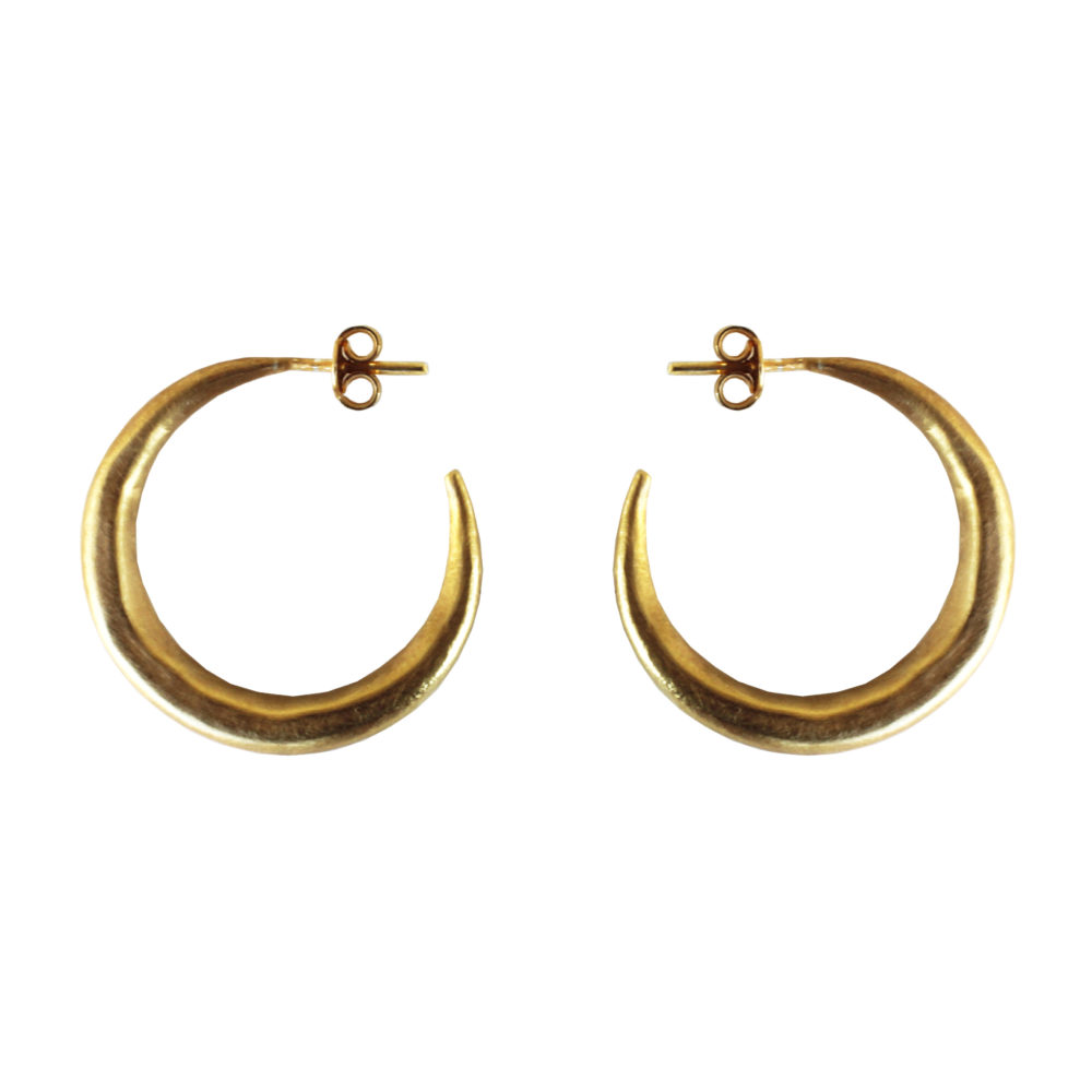 Eni Jewellery Small Chenier Hoop Earrings Gold