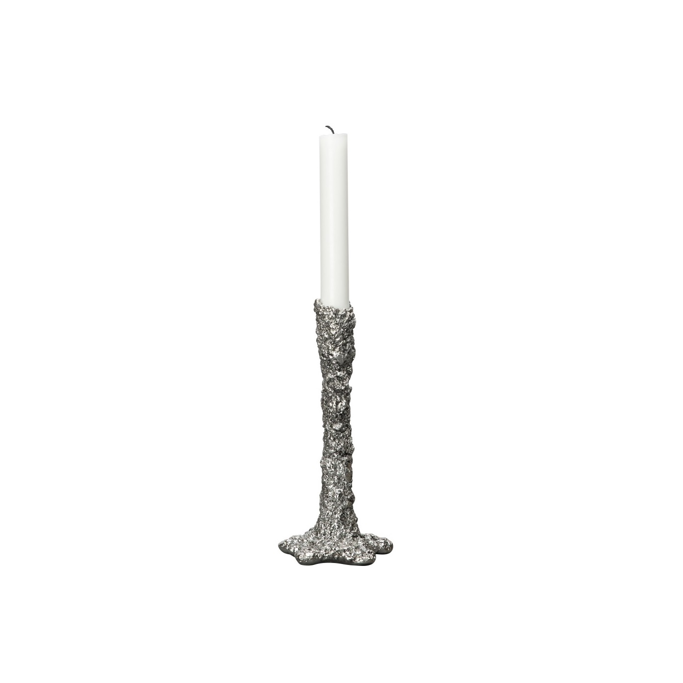 ByOn 20cm Silver Polyresin Space Candlestick